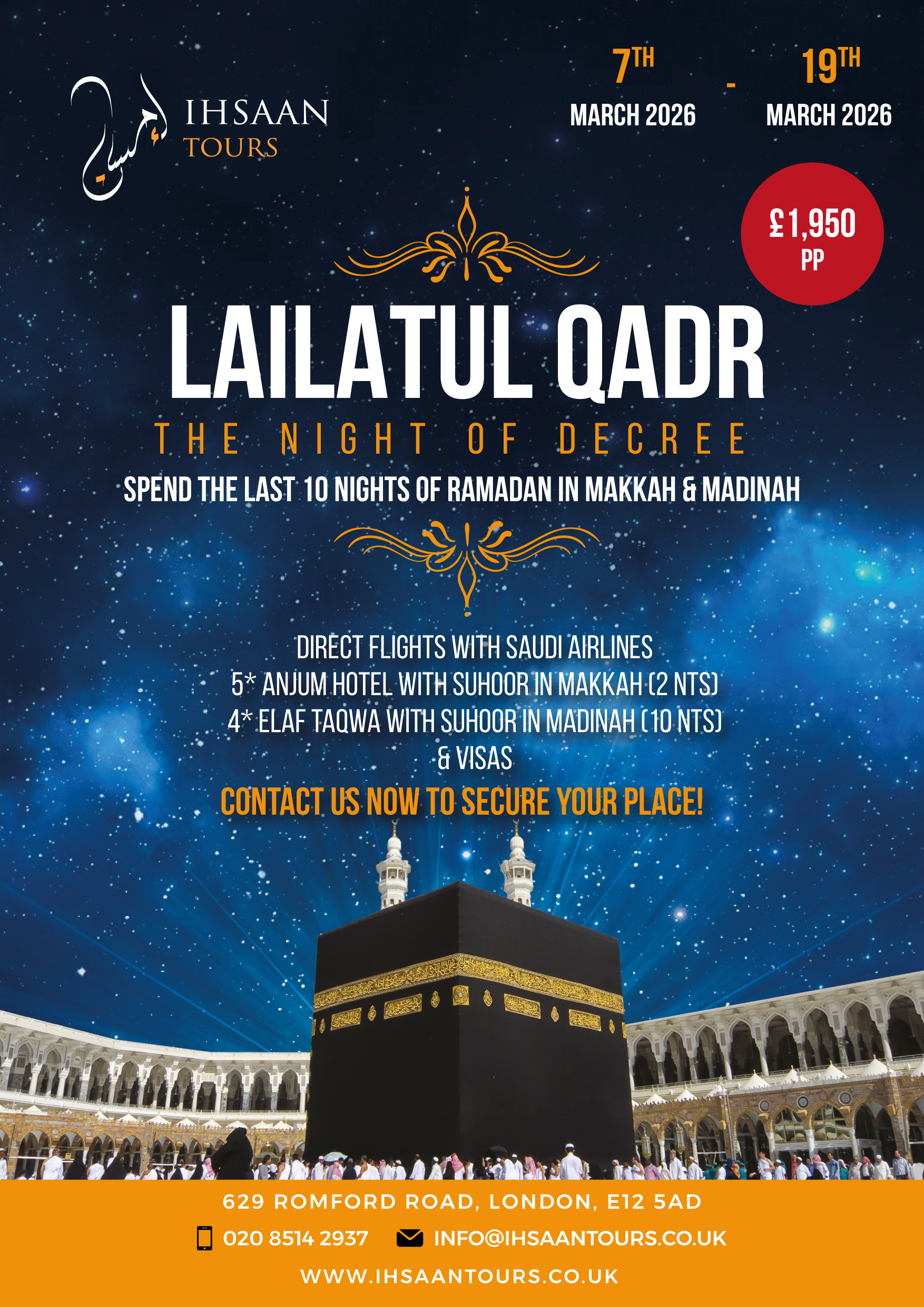 Ihsaan Tours Ramadhan Flyer 2026
